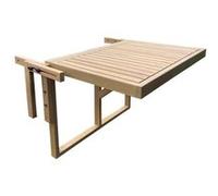 Happy Garden Table de balcon rabattable Sumba, rectangulaire, 2 places, ajustable en hauteur, marron