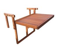 Happy Garden Table de balcon rabattable Sumba, rectangulaire, 2 places, ajustable en hauteur, marron