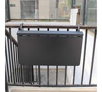 Table de balcon réglable à suspendre pour extérieur, résistante aux intempéries, table de rail pliable pour jardin et terrasse, 5 hauteurs, design peu encombrant, parfait pour les petits balcons