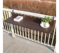 Table de balcon réglable et pliable en métal pour économiser de l'espace pour piscine, café, ordinateur portable ou table d'appoint pour plantes