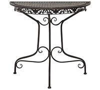 Table de balcon semi-circulaire jardin en fer meubles marron style antique