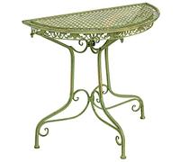 Table de balcon semi-circulaire jardin en fer meubles vert style antique