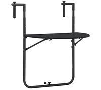 Table de Balcon Suspendue Noir Aspect de Rotin Plastique Table Basse vidaXL