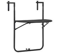 Table de Balcon Suspendue Noir Aspect de Rotin Plastique Table Basse vidaXL