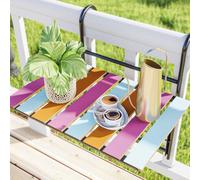 Table de balcon suspendue 'Petäjävesi' pliable bois 60 x 40 x 58 cm Multicolore