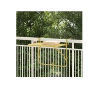 Table de balcon suspendue pliable Or, 60x40 cm, Acier