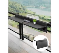 Table de balcon suspendue, Table de balcon pliante 800x300mm - Table de balcon pliante, Table suspendue flexible