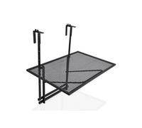 Costway Table De Balcon Suspendue Rabattable Hauteur Réglable Sur 5 Niveaux Anti-Rouille Noir Pour Balcon,Jardin Multicolore