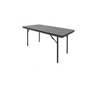 Bolero Table de banquet pliable ABS 1520 mm Gris Rectangulaire 4 personnes Acier Intérieur