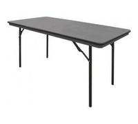 Bolero Table de banquet pliable ABS 1520 mm Gris Rectangulaire 4 personnes Acier Intérieur