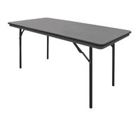 Bolero Table de banquet pliable ABS 1520 mm Gris Rectangulaire 4 personnes Acier Intérieur