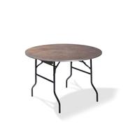 Table de Banquet Ronde Pliable en Bois - Ø122 à 183 cm - Veba
