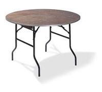 Table de Banquet Ronde Pliable en Bois Ø122 à 183 cm Veba bois G