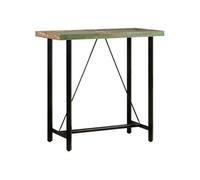 Vidaxl Table De Bar 110x55x107 Cm Bois Massif De Récupération Et Fer Multicolore