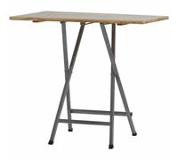 Table De BAR 120x80x118cm Bois de Pin Cadre Acier Poudre-Enduit Pliable Neuf