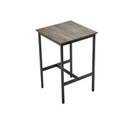 Table de Bar 61x61x91,4cm Facile à Assembler Capacité 100kg Brun Rustique