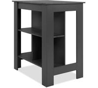 Table de bar - ATLANTA - 4 personnes - 92 x 106 x 68 cm - Ardoise foncé / Anthracite