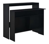 vidaXL Table de bar avec 2 dessus de table Noir 130 x 40 x 120 cm