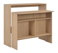 Table De Bar Avec 2 Dessus De Table Chêne 130 X 40 X 120 Cm Marron