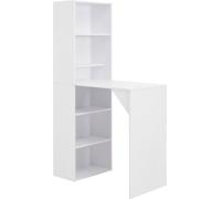 Table de bar avec armoire blanc 115x59x200 cm