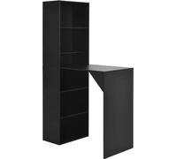 Table de bar avec armoire Noir 115x59x200 cm