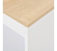 vidaXL Table de bar avec étagère Blanc 110x50x103 cm