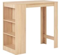 Table de bar avec étagère chêne brun 110x50x103 cm