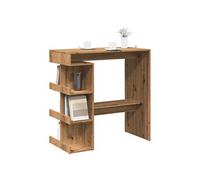 vidaXL Table de bar avec étagère de rangement 100x48x101,5 cm chêne artisanal, table de pub, table de tabouret de bar, table 856759