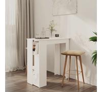 Table de Bar avec Étagère Meuble Bistro Cuisine Noir Bois d'Ingénierie vidaXL