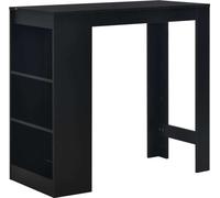 Table de bar avec étagère Noir 110 x 50 x 103 cm