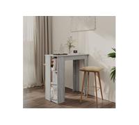 Table de bar - vidaXL - Sonoma gris - Bois d'ingénierie - 2/3 places - Design contemporain