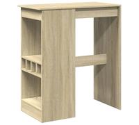 Table de bar avec étagères chêne sonoma bois d ingénierie