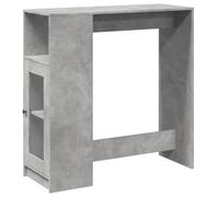 vidaXL Table de bar avec étagères gris béton en bois d'ingénierie