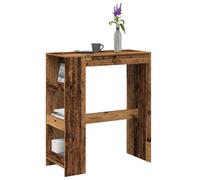 Table de Bar avec Étagères Meuble Bistrot Comptoir Bois d'Ingénierie vidaXL