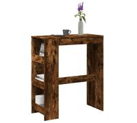 Table de Bar avec Étagères Meuble Bistrot Comptoir Bois d'Ingénierie vidaXL