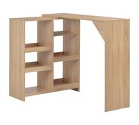 vidaXL Table de bar avec tablette amovible Chêne 138 x 40 x 120 cm