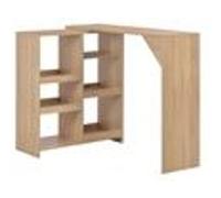 vidaXL Table de bar avec tablette amovible Chêne 138x39x110 cm 280224