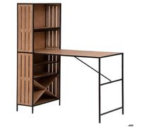 Table de bar ""Bakos"" bois et métal 153x80cm - Atmosphera createur d'interieur