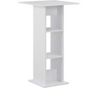 Table De Bar Blanc 60x60x110 Cm Blanc