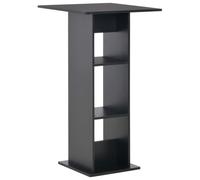 Table De Bar Noir 60x60x110 Cm Noir