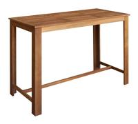 vidaXL Table de bar Bois d'acacia solide 150 x 70 x 105 cm 246665