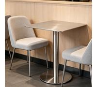 Table de Bar carrée en Acier Inoxydable, Table de pub, Facile à Nettoyer, pour café, Maison, pub, Restaurant, terrasse extérieure, magasins de thé à Bulles(70x70x105cm)
