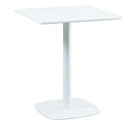 Table de bar carrée en panneau artificiel de 18 mm, pieds en fer revêtu par pulvérisation