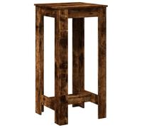 vidaXL Table de bar chêne fumé 51x50x103,5 cm bois d'ingénierie, table de pub, table haute, table de tabouret de bar, table 854404 Marron G