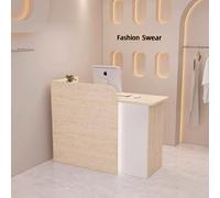Table de bar,comptoir,table de caisse, petit bar, comptoir de magasin de vêtements, comptoir d'accueil pour institut de beauté, beige blanc, R 80x50x100cm 【B6663】
