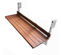 Table de bar de balcon en bois pour balustrades, 80 x 25 cm balustrade de balcon extérieur table d'appoint suspendue murale tables de balcon pliantes table de terrasse réglable pour patio