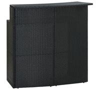 Vidaxl Table De Bar De Jardin Noir 120x55x110 Cm Résine Tressée