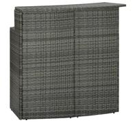 Vidaxl Table De Bar De Jardin Gris 120x55x110 Cm Résine Tressée Gris