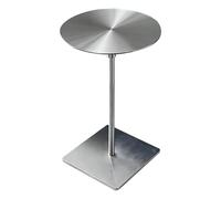 Table de Bar de pub Ronde,Table de Cocktail Debout en Acier Inoxydable argenté,Tables de Salle à Manger pour Petit Espace,pour Bistro,café,Maison,Bar,Salon,terrasse extérieure(Diameter 50cm)
