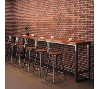 Table de Bar de Style Ferme, Table Haute étroite en Bois Massif avec Repose-Pieds, Hauteur Industrielle pour Cuisine, Salle à Manger, café, vitrine, Petit Espace, sans Tabouret (78,7 po de Largeur, m